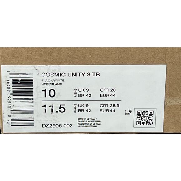 Mens Sz 10 Nike Cosmic Unity 3 Team Athletic Basketball Shoes Black DZ2906 002 - Picture 7 of 8